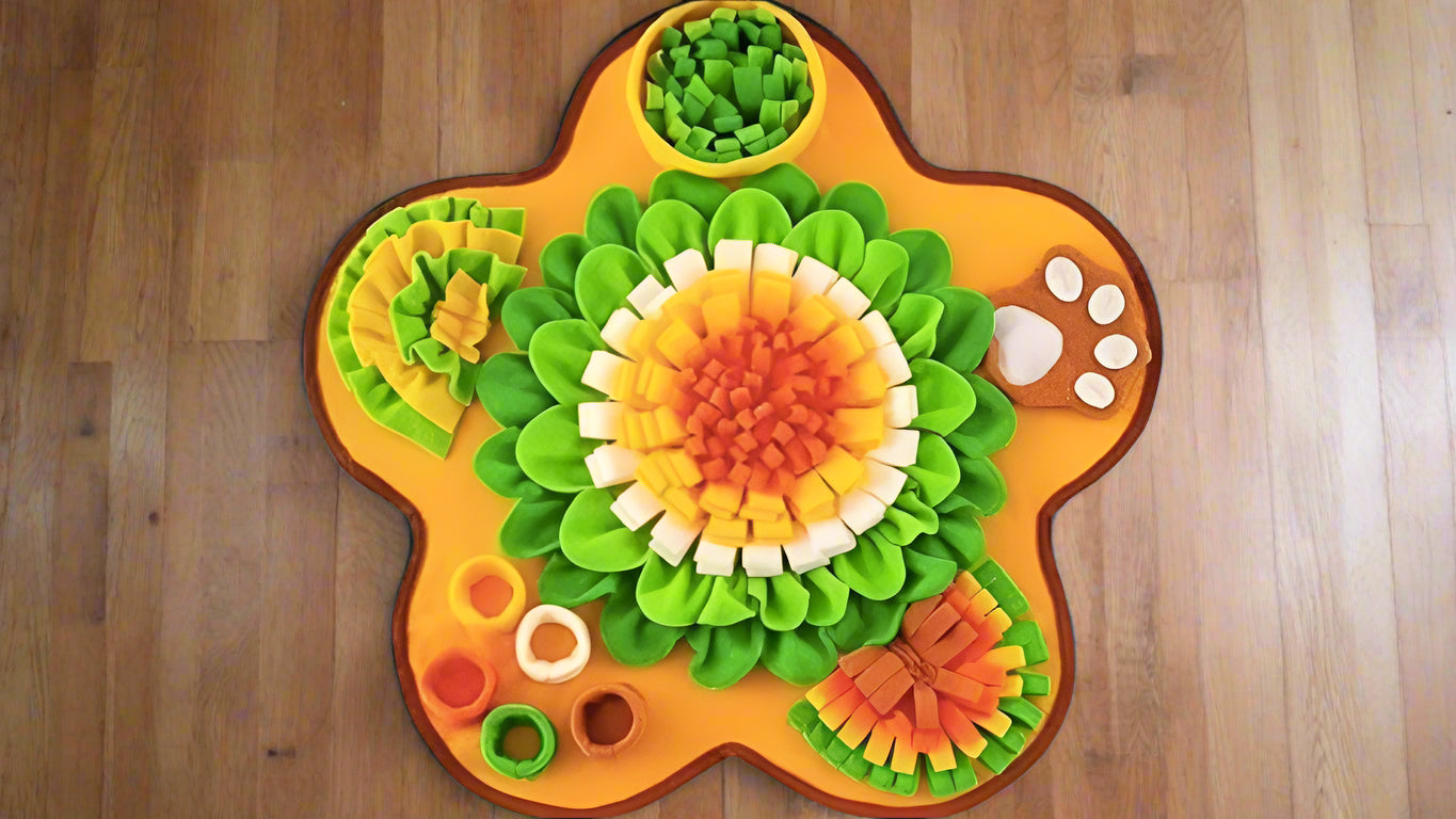 Snuffle Mat for Dogs, Multi-Functional Feeding Mat with Pupsicles Dog Games and Treat Dispenser