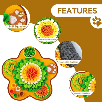 Snuffle Mat for Dogs, Multi-Functional Feeding Mat with Pupsicles Dog Games and Treat Dispenser